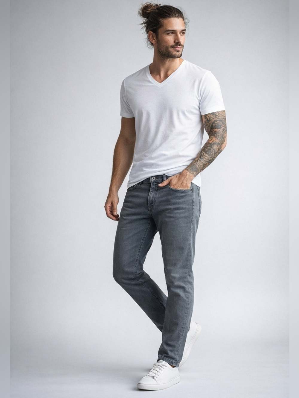 AG Adriano Goldschmied The Graduate Tailored Leg Jeans Grey 29x32